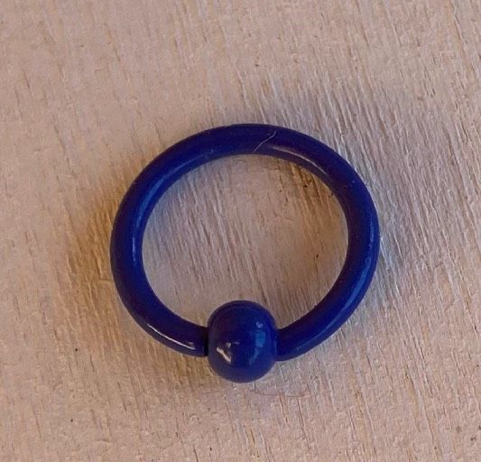 Piercing Nipple Anello Blu ( PNip114 )