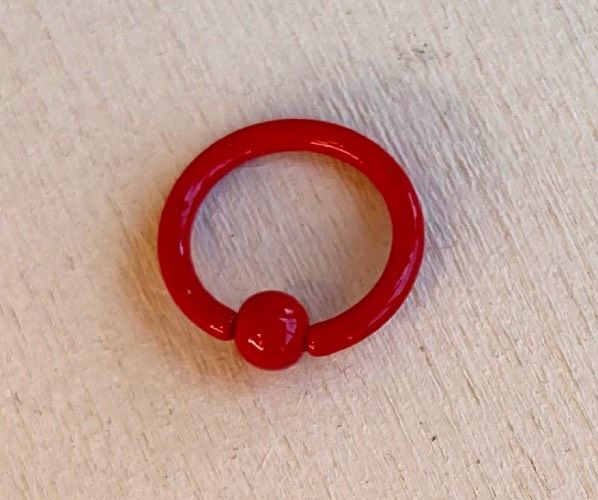 Piercing Nipple Anello Rosso ( PNip116 )