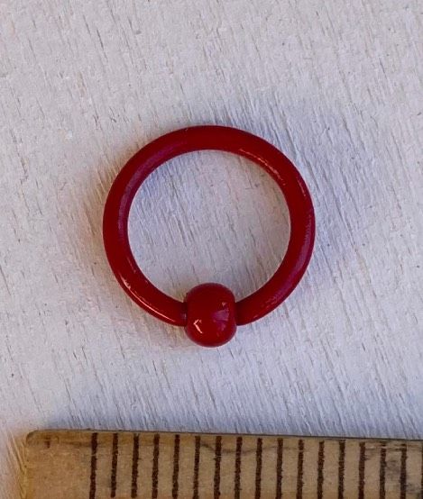 Piercing Nipple Anello Rosso ( PNip118 )