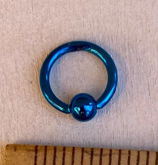 Piercing Nipple Anello Blu ( PNip119 )