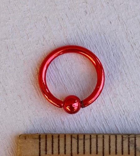 Piercing Nipple Anello Rosso ( PNip123 )