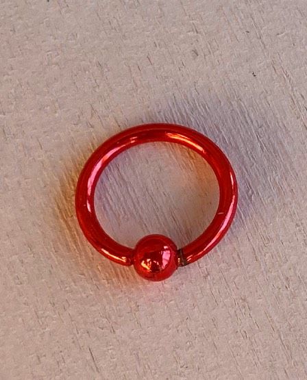 Piercing Nipple Anello Rosso ( PNip123 )