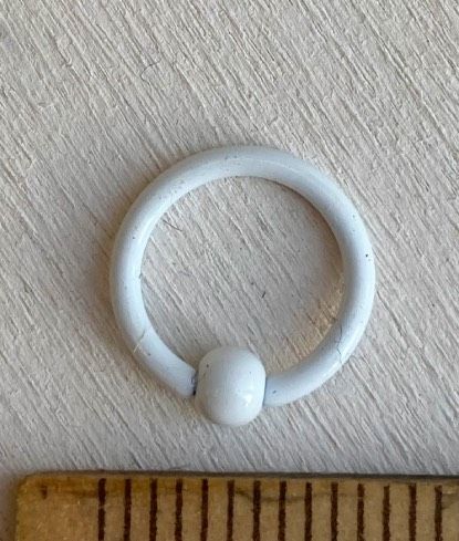 Piercing Nipple Anello Bianco ( PNip125 )