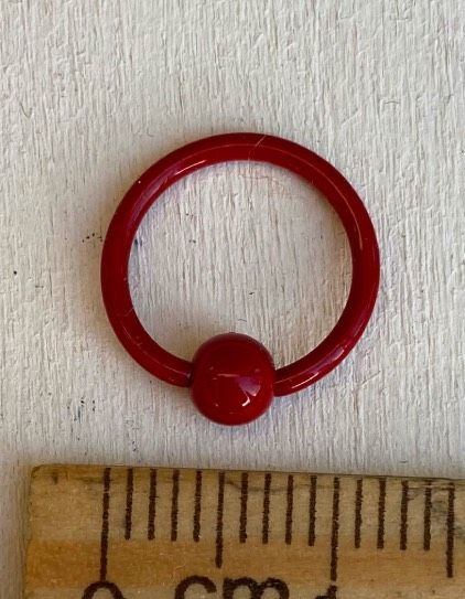 Piercing Nippe Anello Rosso ( PNip126 )