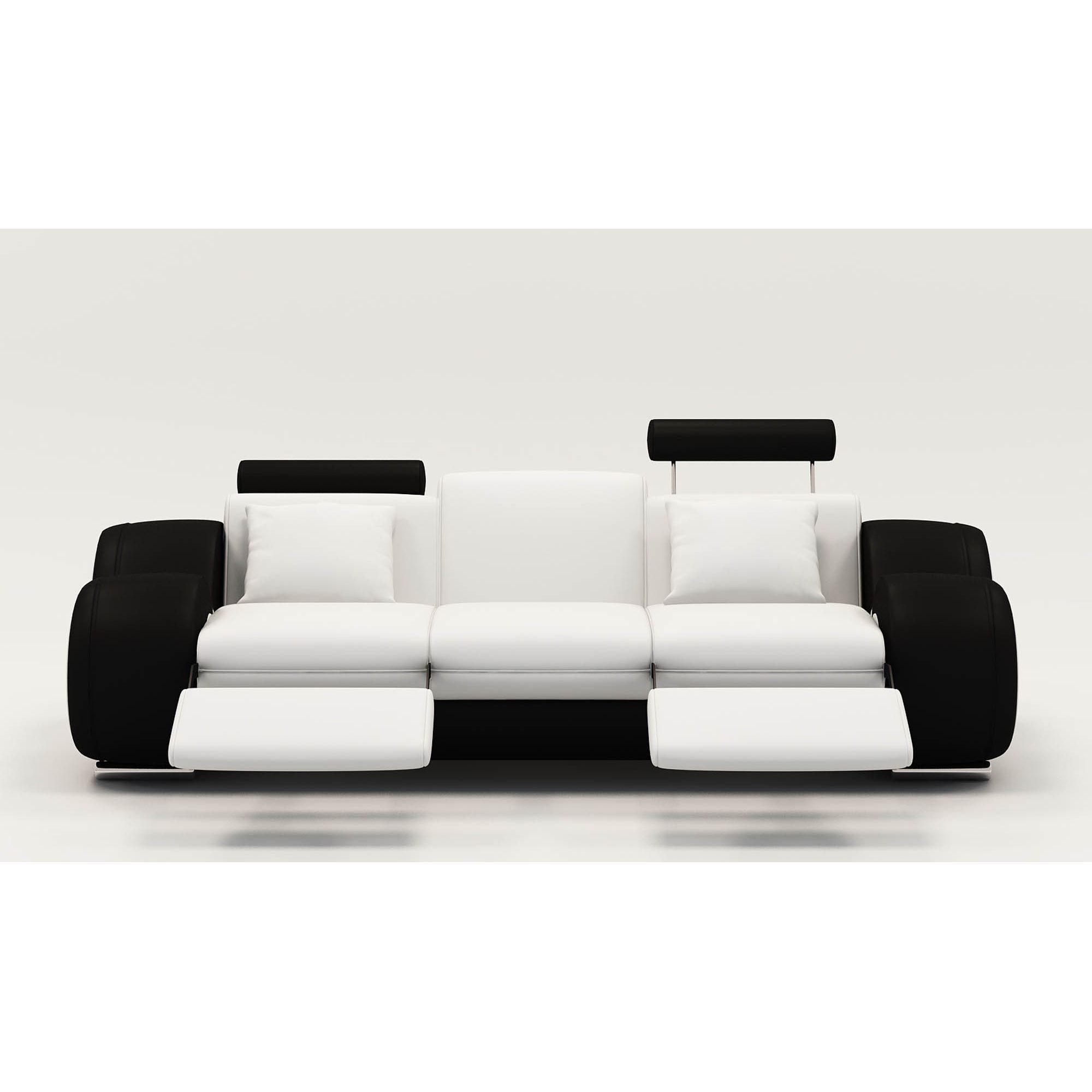 Set divano design OSLO 3 + 2 posti bianco e nero