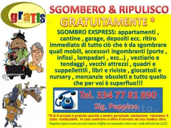 GRATIS Sgombero appartamenti svuoto cantine Napoli