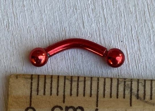 Piercing Sopracciglio Rosso Metal ( PSo62 )