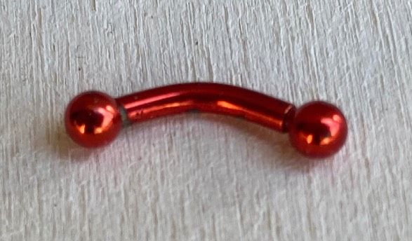 Piercing Sopracciglio Rosso Metal ( PSo62 )