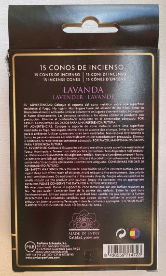 Incenso Coni Lavanda ( Amb05 )
