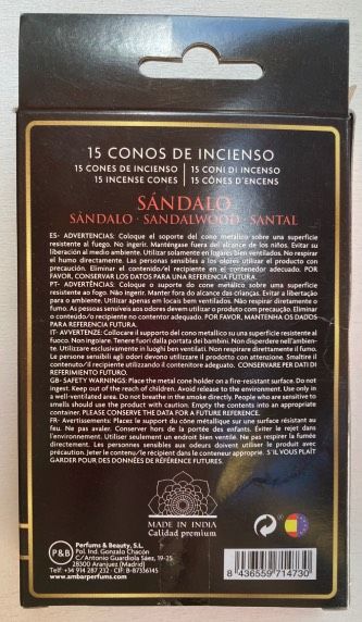 Incenso Coni Sandalo ( Amb10 )