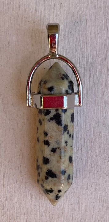 Ciondolo Bacchetta Diaspro Dalmata ( CDDa01 )