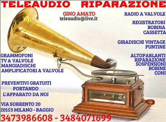 Riparazione Radio d'epoca-Grammofoni-Amplificatori