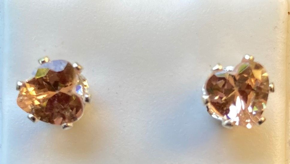 Orecchini Cuori Beige ( CZ207 )