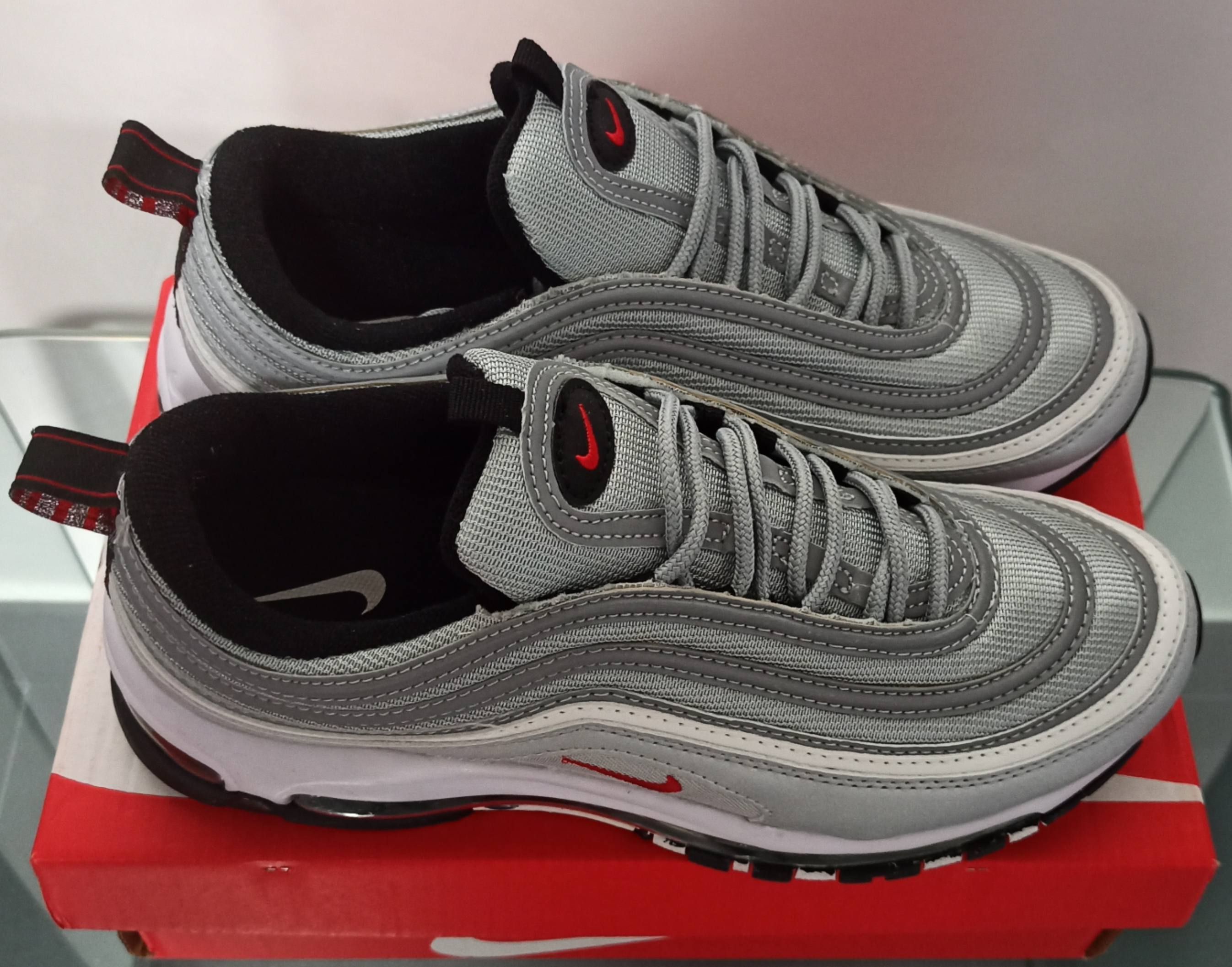 Nike Air Max 97 Grigia OG Tg 42 Silver Grigio New