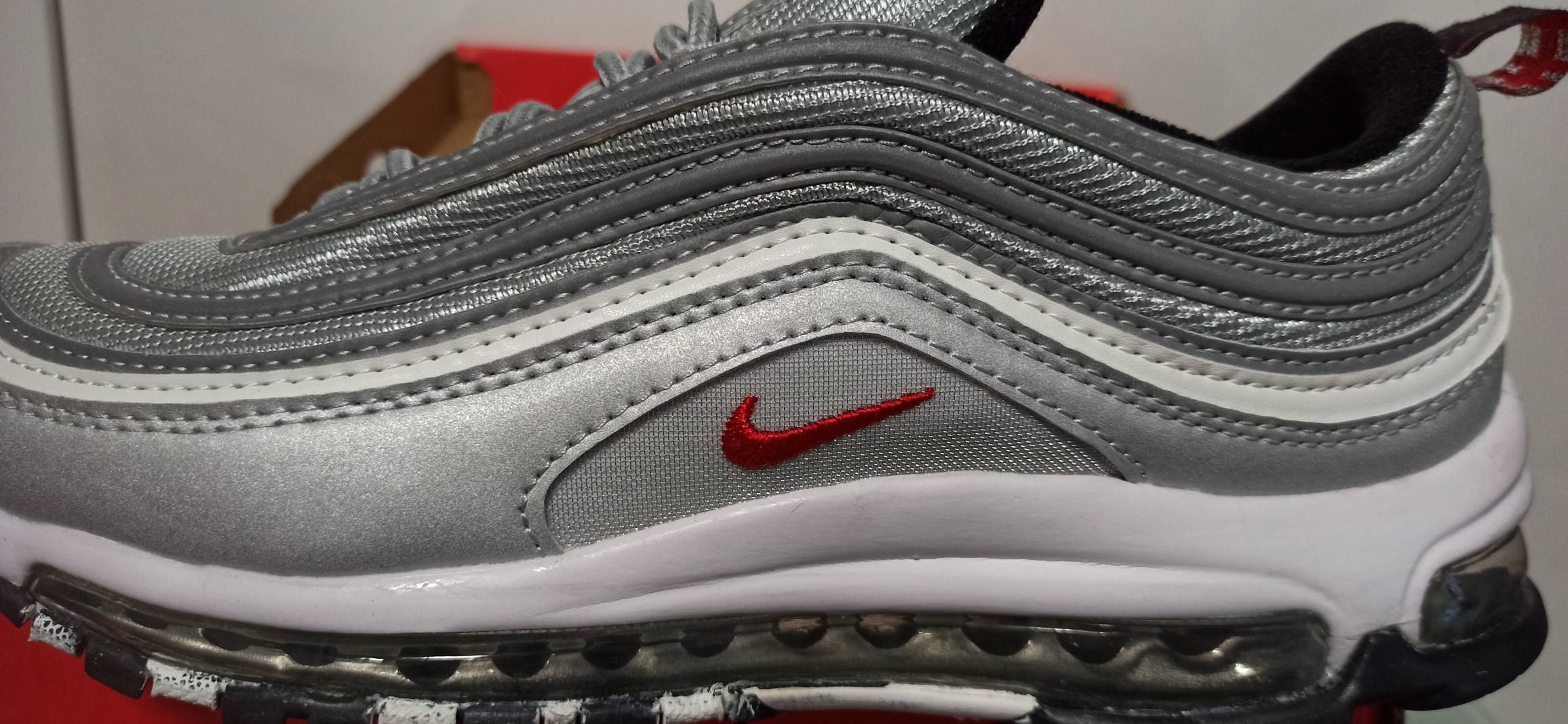 Nike Air Max 97 Grigia OG Tg 42 Silver Grigio New