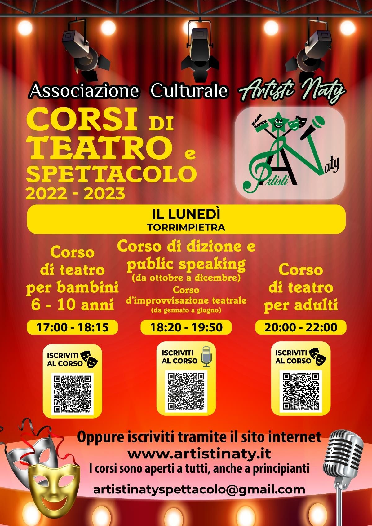 Corsi di teatro e spettacolo Roma e provincia