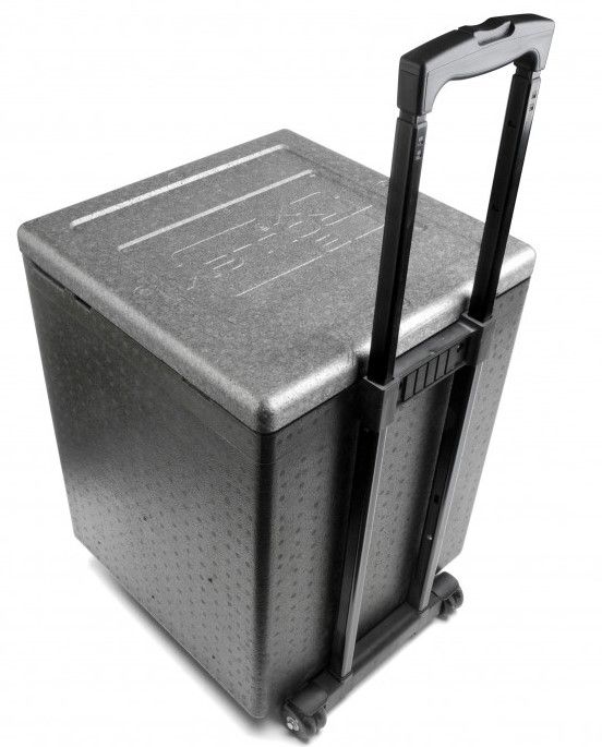 Contenitore isotermico PPE-Polibox Trolley nero