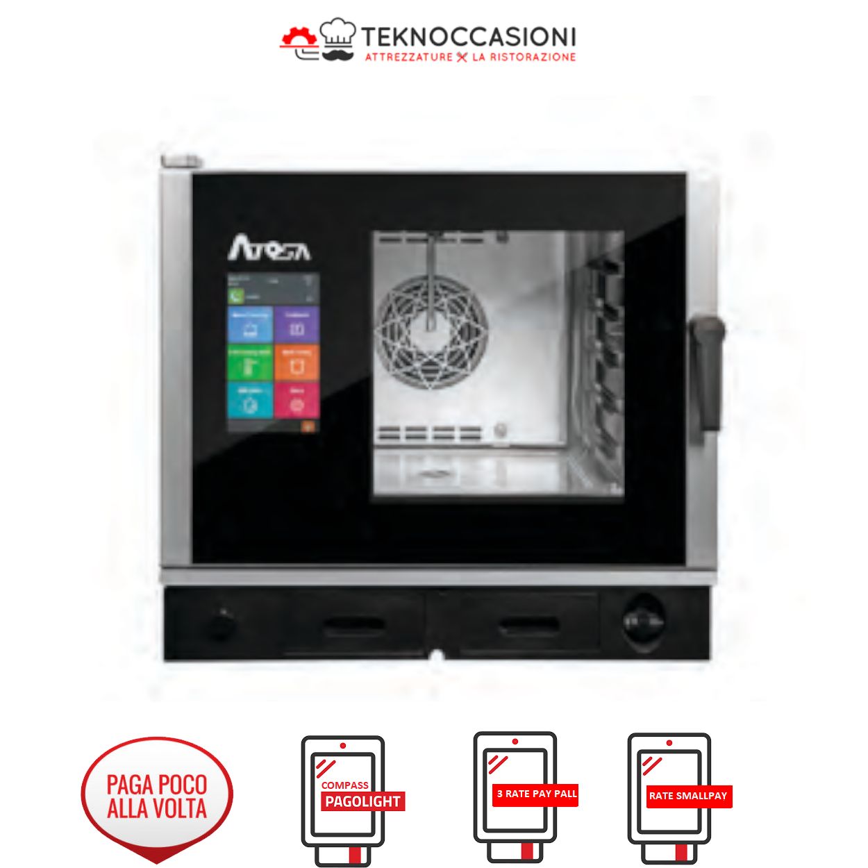 Forno multifunzione touch screen combinato lavaggi