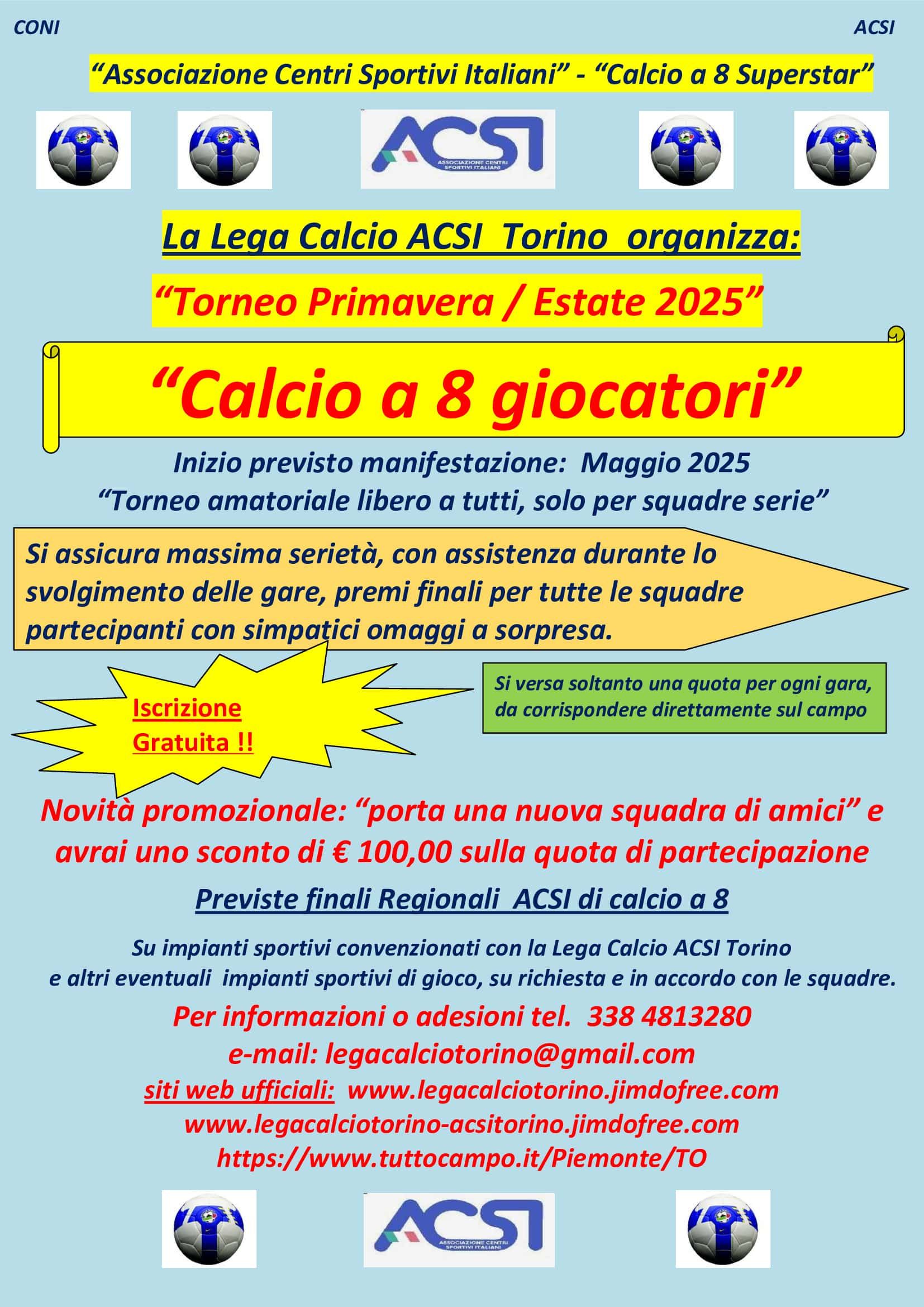 Torneo di calcio a 8 
