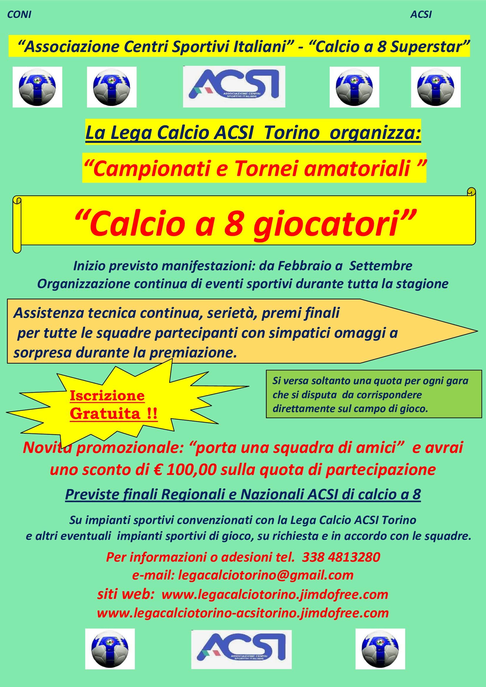 Calcio a 8: Torneo Primavera 2025 di calcio a 8 
